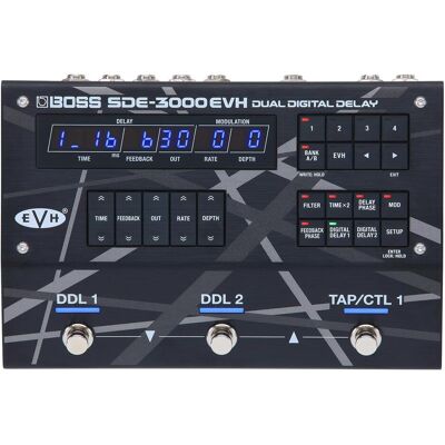Boss (Electronics) SDE-3000EVH (Gitarre), Effektpedal, Schwarz Boss (Electronics) SDE-3000EVH (Gitarre), Effektpedal, Schwarz