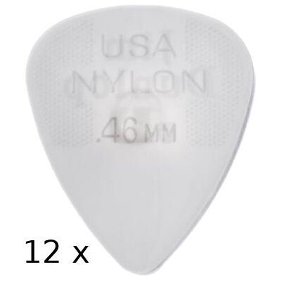 Dunlop 12 Stück Plektren 44p.46 (0.46 mm), Plektrum, Weiss Dunlop 12 Stück Plektren 44p.46 (0.46 mm), Plektrum, Weiss