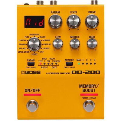 Boss (Electronics) OD-200 Hybrid Drive Pedal (E-Gitarre, Gitarre), Effektpedal, Gelb Boss (Electronics) OD-200 Hybrid Drive Pedal (E-Gitarre, Gitarre), Effektpedal, Gelb