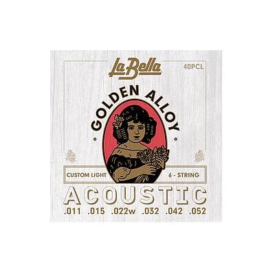 La Bella 40PCL Golden Alloy 011/052 (6x, Gitarre, 0.05"), Saiten La Bella 40PCL Golden Alloy 011/052 (6x, Gitarre, 0.05"), Saiten