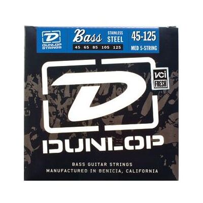 Dunlop Stainless Steel Bass, 45-125 5-string (E-Bass), Saiten Dunlop Stainless Steel Bass, 45-125 5-string (E-Bass), Saiten