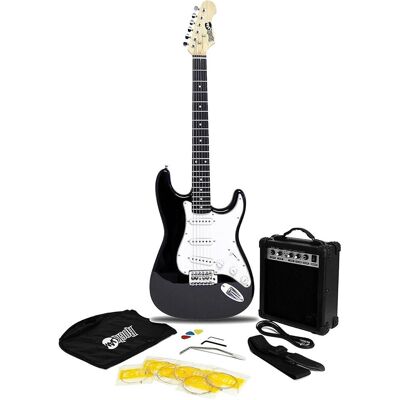 PDT RockJam Elec Guitar Super Kit (Lindenholz), Gitarre, Schwarz PDT RockJam Elec Guitar Super Kit (Lindenholz), Gitarre, Schwarz