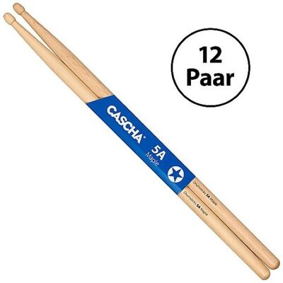 Cascha HH2039 Trommelstöcke aus Ahorn – 5A – 2 Stück (Schlagzeug), Drumsticks + Schlägel Cascha HH2039 Trommelstöcke aus Ahorn – 5A – 2 Stück (Schlagzeug), Drumsticks + Schlägel