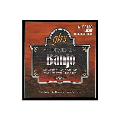GHS PF 120 6-Str. Banjo String St. Steel (6x, Banjo, 0.04"), Saiten GHS PF 120 6-Str. Banjo String St. Steel (6x, Banjo, 0.04"), Saiten