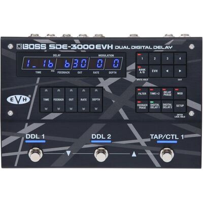 Boss (Electronics) SDE-3000EVH (Gitarre), Effektpedal, Schwarz Boss (Electronics) SDE-3000EVH (Gitarre), Effektpedal, Schwarz