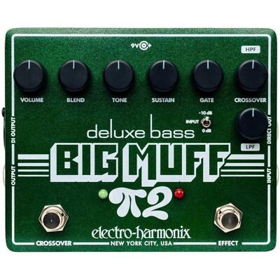 Electro-Harmonix Deluxe Bass Big Muff Pi 2 Analog Dual Op-Amp Fuzz (Bass), Effektpedal, Grün Electro-Harmonix Deluxe Bass Big Muff Pi 2 Analog Dual Op-Amp Fuzz (Bass), Effektpedal, Grün