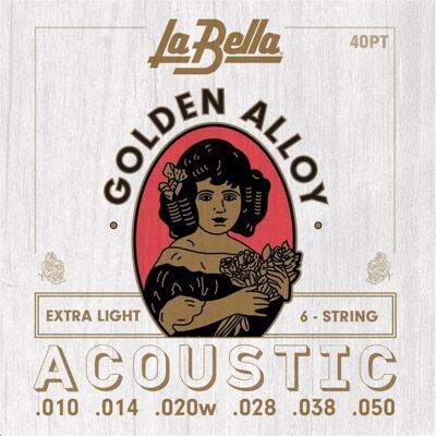 La Bella 40PT Golden Alloy 010/050 (6x, Gitarre, 0.05"), Saiten La Bella 40PT Golden Alloy 010/050 (6x, Gitarre, 0.05"), Saiten