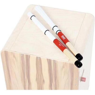 Sela SE035 Cajon Brush mit 180 Nylon-Fasern (Cajon, Perkussion), Perkussion, Braun, Rot, Weiss Sela SE035 Cajon Brush mit 180 Nylon-Fasern (Cajon, Perkussion), Perkussion, Braun, Rot, Weiss