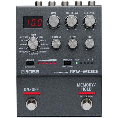 Boss (Electronics) RV-200 Reverb effectpedaal (Gitarre), Effektpedal, Schwarz Boss (Electronics) RV-200 Reverb effectpedaal (Gitarre), Effektpedal, Schwarz