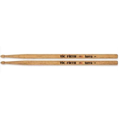 Vic Firth P5BT4PK Terra drumstokken 5B hickory met houten tip 4-Pack, Drumsticks + Schlägel Vic Firth P5BT4PK Terra drumstokken 5B hickory met houten tip 4-Pack, Drumsticks + Schlägel