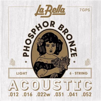 La Bella 7GPS Phosphor Bronze 012/052 (6x, Gitarre, 0.05"), Saiten La Bella 7GPS Phosphor Bronze 012/052 (6x, Gitarre, 0.05"), Saiten