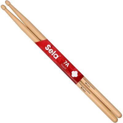 Sela Profi-Schlagzeugstöcke 7A Ahorn (Schlagzeug), Drumsticks + Schlägel, Braun Sela Profi-Schlagzeugstöcke 7A Ahorn (Schlagzeug), Drumsticks + Schlägel, Braun