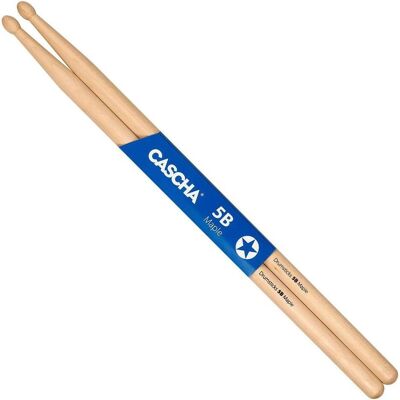 Cascha HH 2360 5B Trommelstöcke aus Ahorn – ovale Form – ideal für Rock und Pop (Schlagzeug), Drumsticks + Schlägel Cascha HH 2360 5B Trommelstöcke aus Ahorn – ovale Form – ideal für Rock und Pop (Schlagzeug), Drumsticks + Schlägel