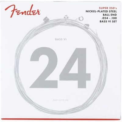Fender Strings Super250 Bass VI 024/100 (6x, 0.02"), Saiten Fender Strings Super250 Bass VI 024/100 (6x, 0.02"), Saiten