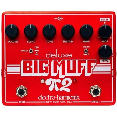 Electro-Harmonix Deluxe Big Muff Pi 2 Dual Op-Amp Fuzz Distortion & Pedal (Gitarre), Effektpedal, Rot Electro-Harmonix Deluxe Big Muff Pi 2 Dual Op-Amp Fuzz Distortion & Pedal (Gitarre), Effektpedal, Rot