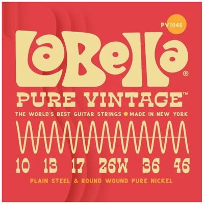 La Bella PV1046 Pure Vintage R 010/046 (6x, Gitarre, 0.05"), Saiten La Bella PV1046 Pure Vintage R 010/046 (6x, Gitarre, 0.05"), Saiten
