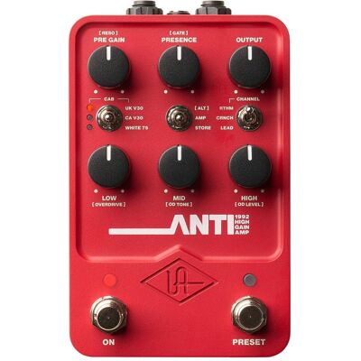 Universal Audio UA UAFX ANTI 1992 High Gain Amplifier - Efekt Gitarowy (Gitarre), Effektpedal, Rot Universal Audio UA UAFX ANTI 1992 High Gain Amplifier - Efekt Gitarowy (Gitarre), Effektpedal, Rot