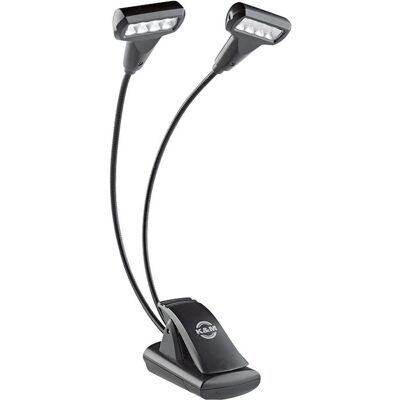 K&M Notenpultleuchte Double4 LED T-Model FlexLight 12273, Notenständer, Schwarz K&M Notenpultleuchte Double4 LED T-Model FlexLight 12273, Notenständer, Schwarz