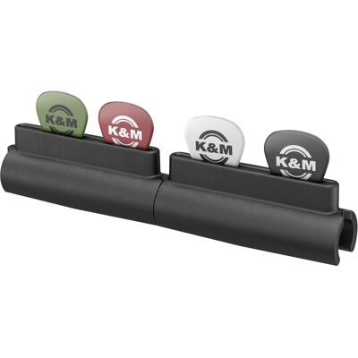 K&M 14510 Plektrenhalter, Gitarre Zubehör, Schwarz K&M 14510 Plektrenhalter, Gitarre Zubehör, Schwarz