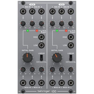 Behringer System 100 130 Dual VCA, Synthesizer Behringer System 100 130 Dual VCA, Synthesizer