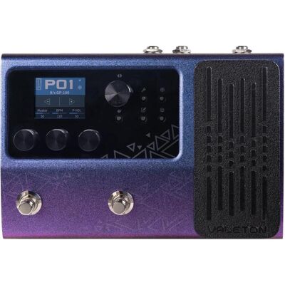 Valeton GP-100VT (Amp Simulator, Looper, Multieffekt), Effektgerät, Blau, Violett Valeton GP-100VT (Amp Simulator, Looper, Multieffekt), Effektgerät, Blau, Violett