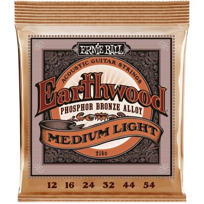 Ernie Ball Earthwood Medium Light Phosphor Bronze (6x, Gitarre, 0.05"), Saiten Ernie Ball Earthwood Medium Light Phosphor Bronze (6x, Gitarre, 0.05"), Saiten