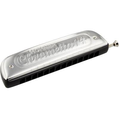 Hohner Chrometta 14 (Mundharmonika, Chromatisch), Blasinstrumente, Schwarz Hohner Chrometta 14 (Mundharmonika, Chromatisch), Blasinstrumente, Schwarz