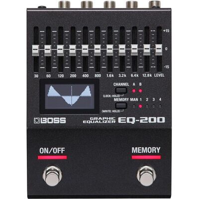 Boss (Electronics) EQ-200 Graphic Equalizer Pedal (Bass, Gitarre), Effektpedal, Schwarz Boss (Electronics) EQ-200 Graphic Equalizer Pedal (Bass, Gitarre), Effektpedal, Schwarz