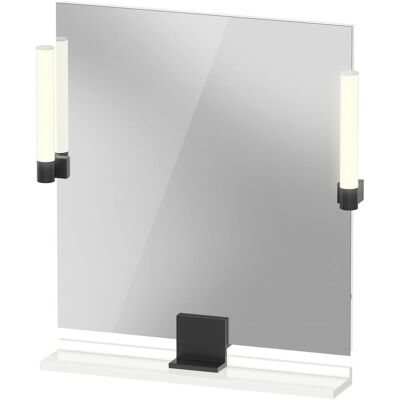 Duravit Spiegel, Sivida Spiegel, Diamantschwarz Matt, 650x36x650mm, Aufsatzleuchte, Sensorschalter, Netzansch (65 x 65 cm) Duravit Spiegel, Sivida Spiegel, Diamantschwarz Matt, 650x36x650mm, Aufsatzleuchte, Sensorschalter, Netzansch (65 x 65 cm)