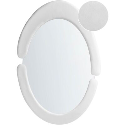 Beliani Massay Wandspiegel - Modern, Oval, Weiß, Handgefertigt, 53x90 cm Beliani Massay Wandspiegel - Modern, Oval, Weiß, Handgefertigt, 53x90 cm