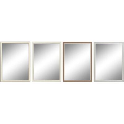 DKD Home Decor, Spiegel, Wall mirror White Brown Grey 56 x 2 x 76 cm (4 Units) (56 x 76 cm) DKD Home Decor, Spiegel, Wall mirror White Brown Grey 56 x 2 x 76 cm (4 Units) (56 x 76 cm)