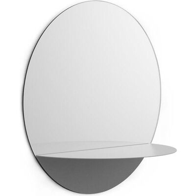 Normann Copenhagen Horizon Rund Weiß Wandspiegel mit Ablage Normann Copenhagen Horizon Rund Weiß Wandspiegel mit Ablage