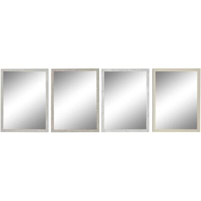 DKD Home Decor, Spiegel, Wall mirror White Beige Grey 56 x 2 x 76 cm (4 Units) (56 x 76 cm) DKD Home Decor, Spiegel, Wall mirror White Beige Grey 56 x 2 x 76 cm (4 Units) (56 x 76 cm)