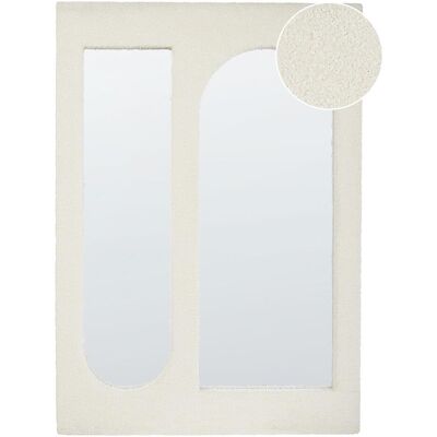 Beliani Off-White MDF Wandspiegel - Moderner rechteckiger Dekor Beliani Off-White MDF Wandspiegel - Moderner rechteckiger Dekor