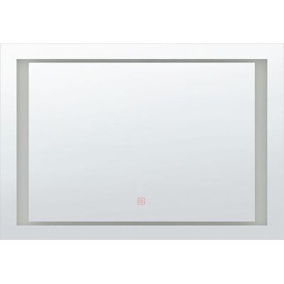Beliani Wandmontierter LED-Spiegel - Badezimmer Spiegel - Silber Beliani Wandmontierter LED-Spiegel - Badezimmer Spiegel - Silber