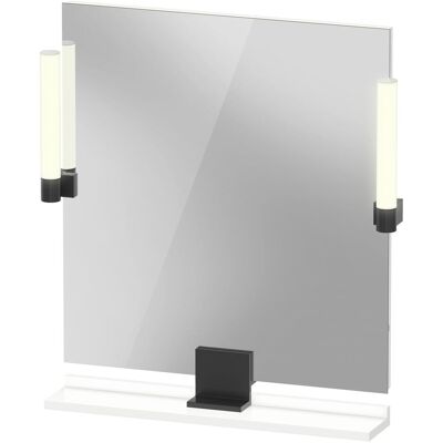 Duravit Spiegel, Sivida Spiegel, Diamantschwarz Matt, 650x36x650mm, Aufsatzleuchte, Sensorschalter, Netzansch (65 x 65 cm) Duravit Spiegel, Sivida Spiegel, Diamantschwarz Matt, 650x36x650mm, Aufsatzleuchte, Sensorschalter, Netzansch (65 x 65 cm)