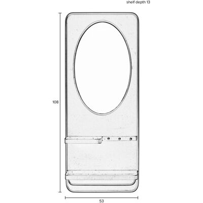 White Label Living, Spiegel, Shelf (108 x 13 cm) White Label Living, Spiegel, Shelf (108 x 13 cm)