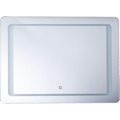 Beliani Wandspiegel mit LED Silber 60 x 80 cm Rechteckig Beliani Wandspiegel mit LED Silber 60 x 80 cm Rechteckig