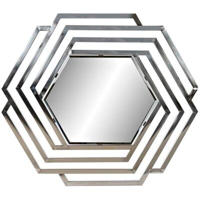DKD Home Decor, Spiegel, Wall mirror Crystal Silver Stainless steel Shabby Chic (71 x 2 x 81 cm) (71 x 81 cm) DKD Home Decor, Spiegel, Wall mirror Crystal Silver Stainless steel Shabby Chic (71 x 2 x 81 cm) (71 x 81 cm)