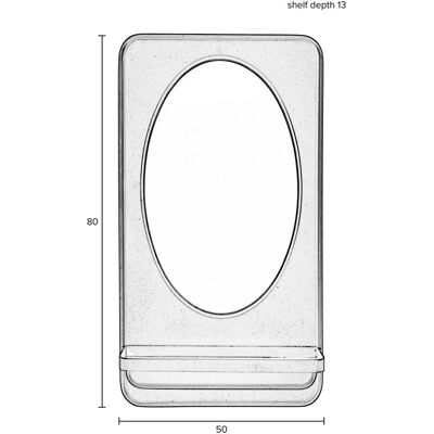 White Label Living, Spiegel, Shelf (80 x 13 cm) White Label Living, Spiegel, Shelf (80 x 13 cm)