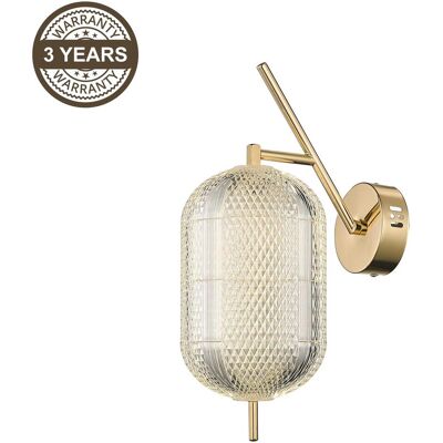 Domoletti, Rollo, WALL LUMINAIRE LED C2360-1C GOLD (25.50 x 39 cm) Domoletti, Rollo, WALL LUMINAIRE LED C2360-1C GOLD (25.50 x 39 cm)