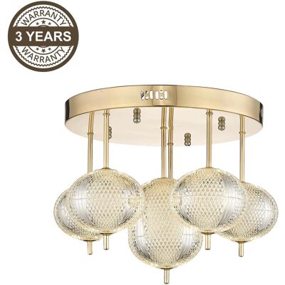Domoletti, Rollo, CEILING LUMINAIRE LED B2360-6 GOLD (45 x 35 cm) Domoletti, Rollo, CEILING LUMINAIRE LED B2360-6 GOLD (45 x 35 cm)