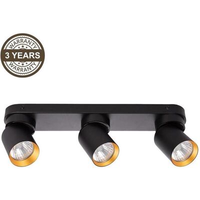 Domoletti, Rollo, CEILING LIGHT TUNIS 3XGU10 ML9937 B/GOLD (39 x 12.50 cm) Domoletti, Rollo, CEILING LIGHT TUNIS 3XGU10 ML9937 B/GOLD (39 x 12.50 cm)
