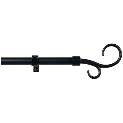Cintacor Schwarzer Metall Verlängerbarer Gardinenstange 160-300cm Cintacor Schwarzer Metall Verlängerbarer Gardinenstange 160-300cm