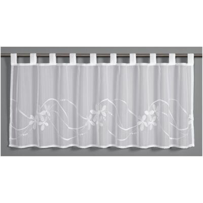 Sehlbach, Vorhang, Bistrogardine Voile Blumenstickerei (45 x 135 cm) Sehlbach, Vorhang, Bistrogardine Voile Blumenstickerei (45 x 135 cm)