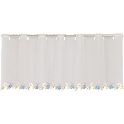 Sehlbach, Vorhang, Bistrogardine Voile Blumenstickerei Saum (45 x 135 cm) Sehlbach, Vorhang, Bistrogardine Voile Blumenstickerei Saum (45 x 135 cm)