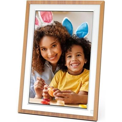 AGFAPHOTO Digitale Fotolijst mit 10 Zoll Display, Fotoanzeige, Uhr, Kalender und Alarm (10", 1280 x 800 Pixel), Digitaler Bilderrahmen, Weiss, Braun AGFAPHOTO Digitale Fotolijst mit 10 Zoll Display, Fotoanzeige, Uhr, Kalender und Alarm (10", 1280 x 800 Pixel), Digitaler Bilderrahmen, Weiss, Braun