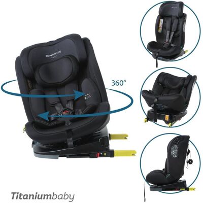 Titaniumbaby, Kindersitz, autostoel SMART Lincoln I-Size 360 / 40 cm - 150 cm / Top Tether (Babyschale, Kindersitz, ECE R129/i-Size Norm) Titaniumbaby, Kindersitz, autostoel SMART Lincoln I-Size 360 / 40 cm - 150 cm / Top Tether (Babyschale, Kindersitz, ECE R129/i-Size Norm)