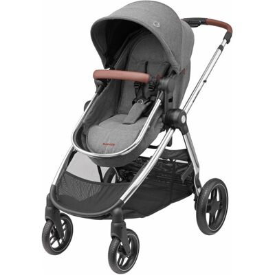 Maxi-Cosi, Kinderwagen, Zelia 3 Luxe Twillic Grey Fr (Chrome frame & Brown Leather) (0 Monate - 4 Jahre) Maxi-Cosi, Kinderwagen, Zelia 3 Luxe Twillic Grey Fr (Chrome frame & Brown Leather) (0 Monate - 4 Jahre)