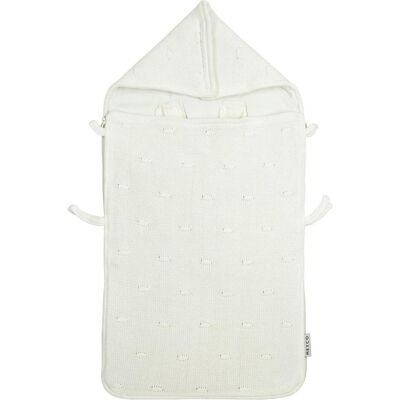 Meyco, Kinderwagen Fusssack, Baby Knots voetenzak - offwhite - 40x82cm Meyco, Kinderwagen Fusssack, Baby Knots voetenzak - offwhite - 40x82cm
